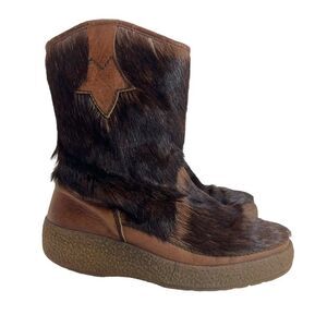 Vintage Como Goat Hair Apres-Ski Boot